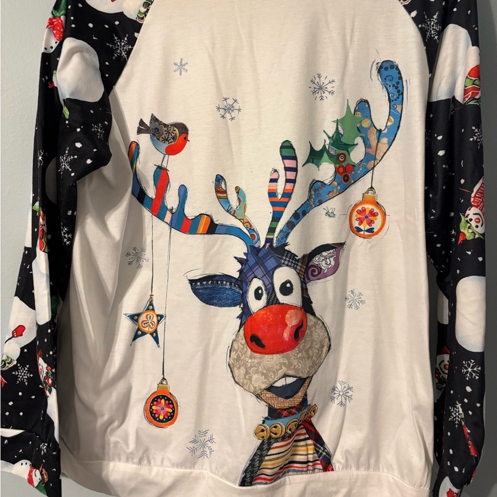 Festive Reindeer Long Sleeve Shirt